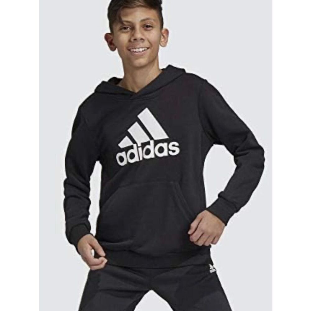 NEW adidas Boys XL (14/16) Unisex Kid's Must Haves Badge of Sport Hooded Sweatsh